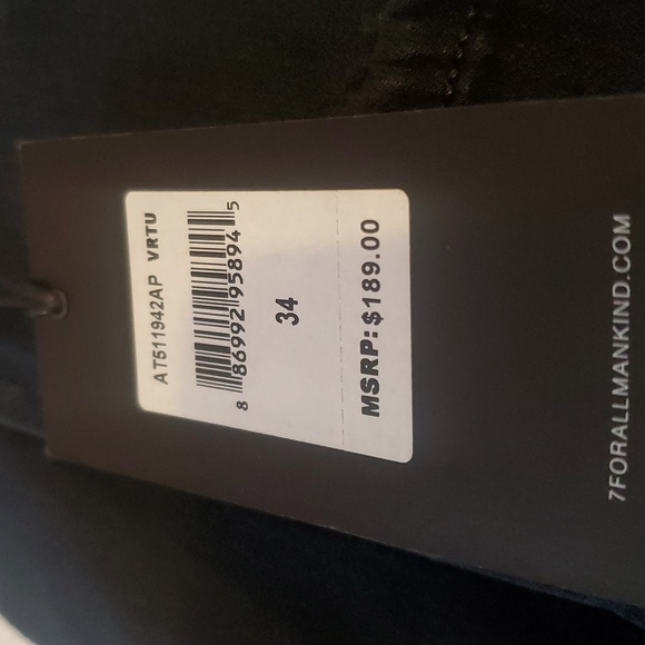 7 For All Mankind Black Jeans - Picture 8 of 12